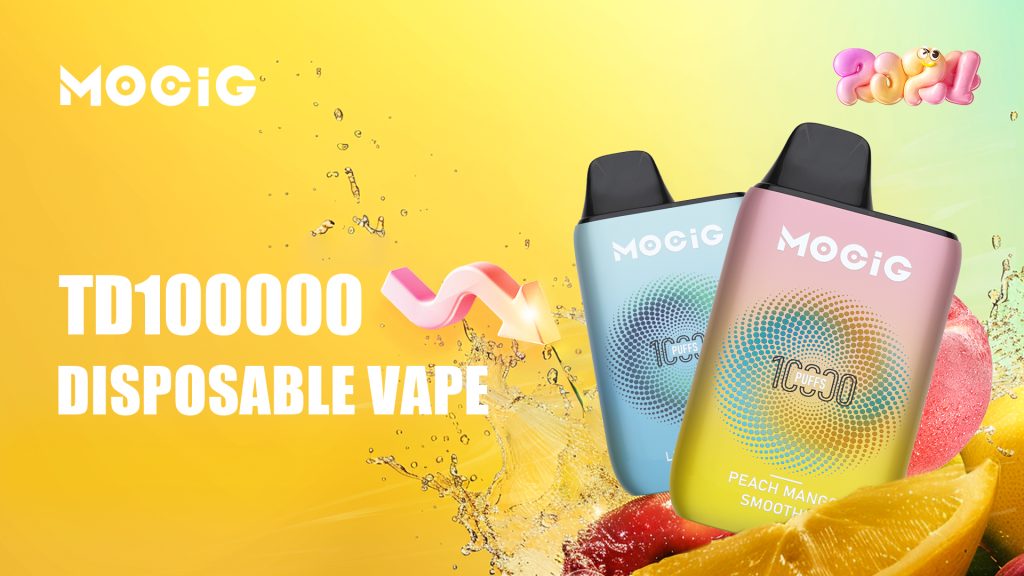 MOCIG TD10000 disposable vape,10 fresh flavors,1.0Ω mesh coils,2% 5% nicotine salts,550mAh battery and LED display screen.