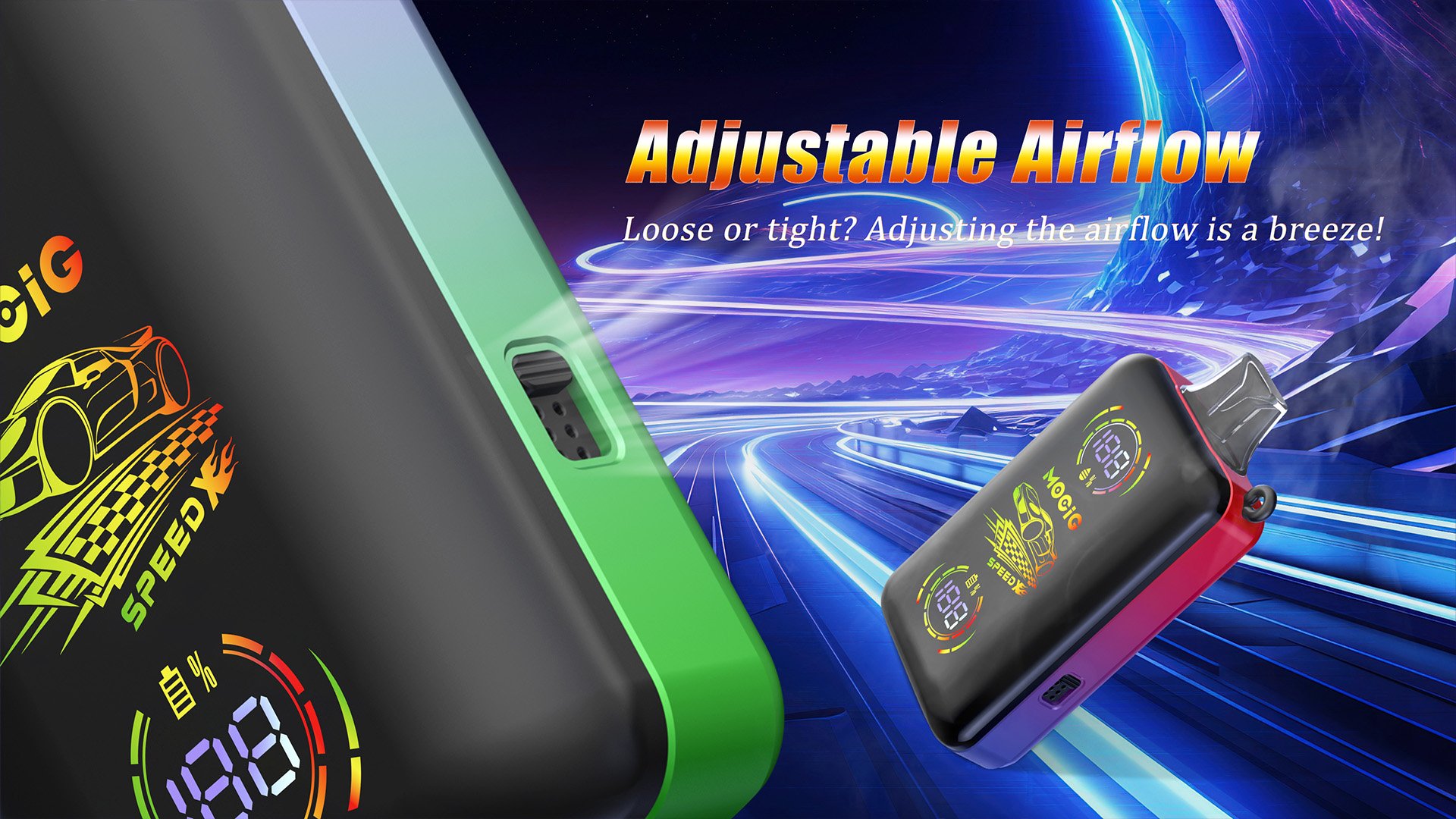 Mocig Disposable Vape SPEED X FULL Screen 30000 Puffs E-liqiud Capacity Nicotine 2% 5% Electronic cigarette