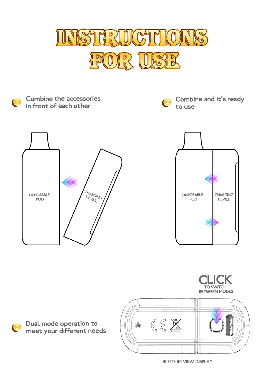 Mocig POD Vape Power Max 30000 Big Smart LED 30000 Puffs 980mAh Battery Capacity Nicotine 0% 2% 5% Electronic cigarette