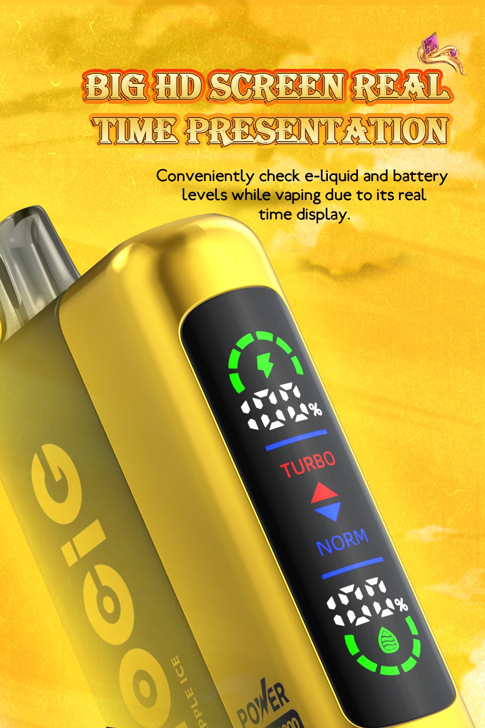 Mocig POD Vape Power Max 30000 Big Smart LED 30000 Puffs 980mAh Battery Capacity Nicotine 0% 2% 5% Electronic cigarette