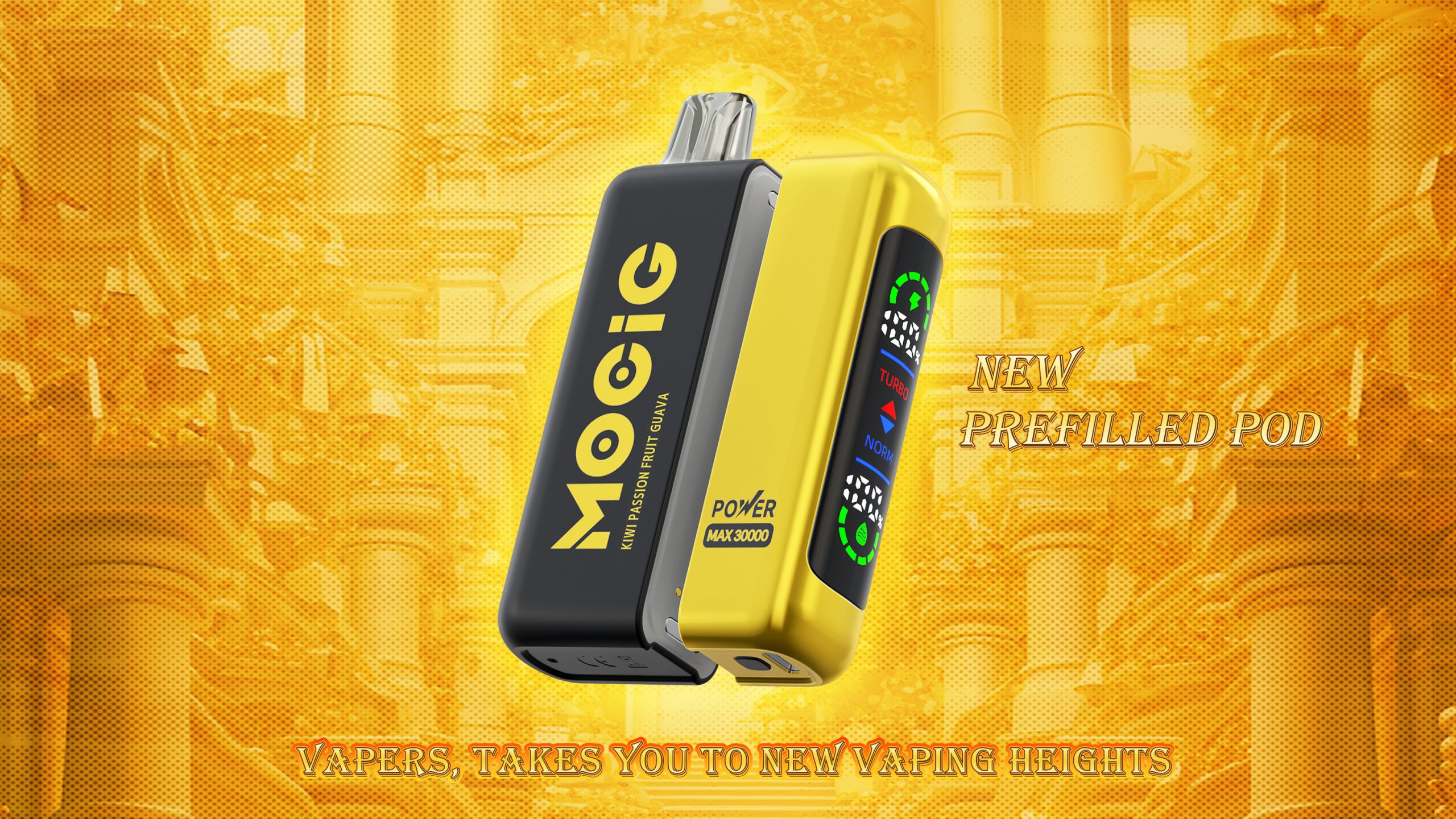 Mocig POD Vape Power Max 30000 Big Smart LED 30000 Puffs 980mAh Battery Capacity Nicotine 0% 2% 5% Electronic cigarette