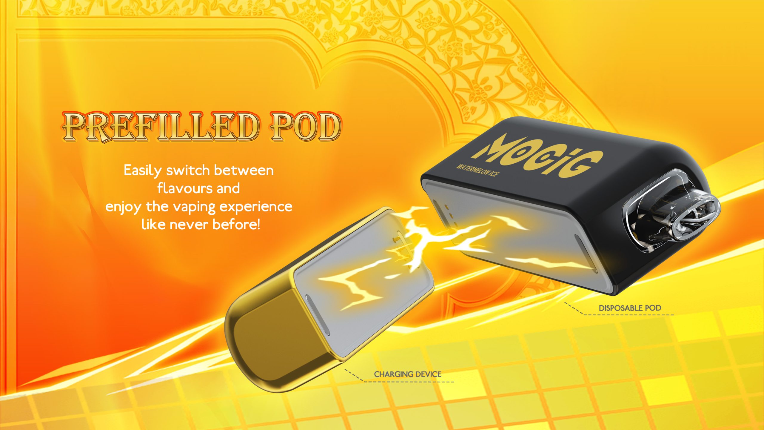 Mocig POD Vape Power Max 30000 Big Smart LED 30000 Puffs 980mAh Battery Capacity Nicotine 0% 2% 5% Electronic cigarette