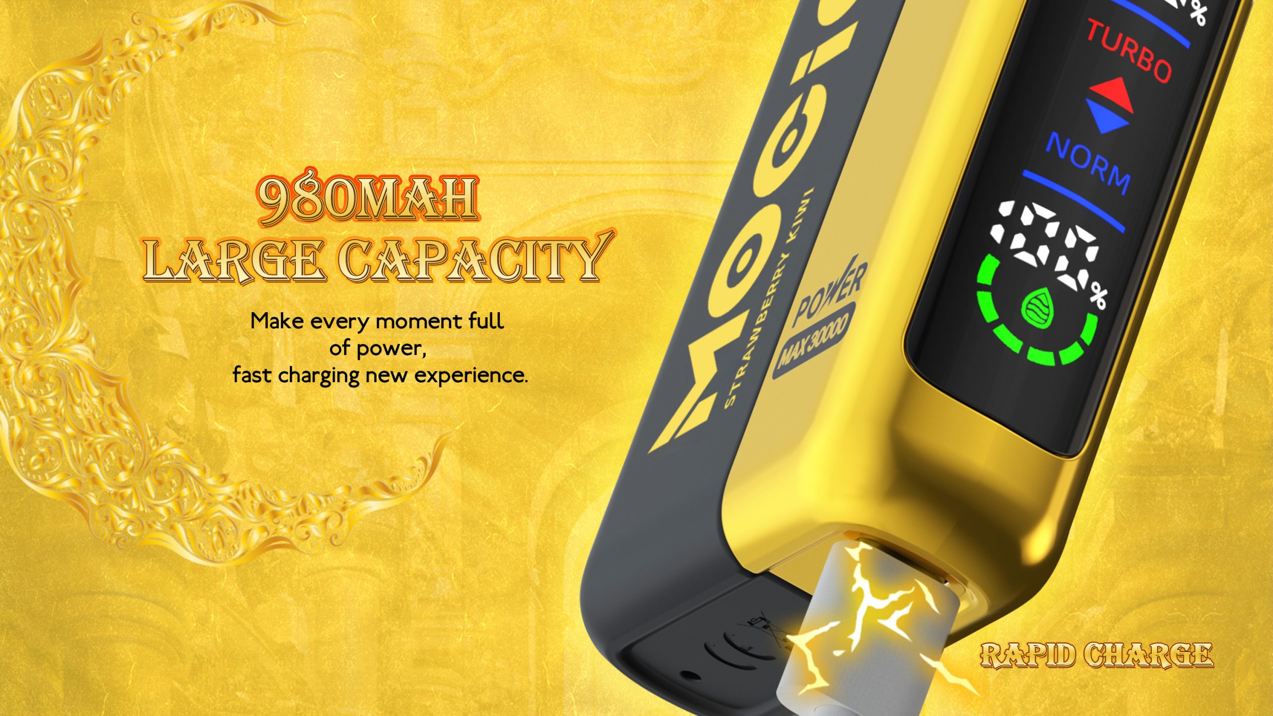 Mocig POD Vape Power Max 30000 Big Smart LED 30000 Puffs 980mAh Battery Capacity Nicotine 0% 2% 5% Electronic cigarette