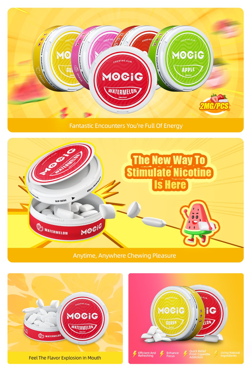 Mocig Nicotine Chewing Gum