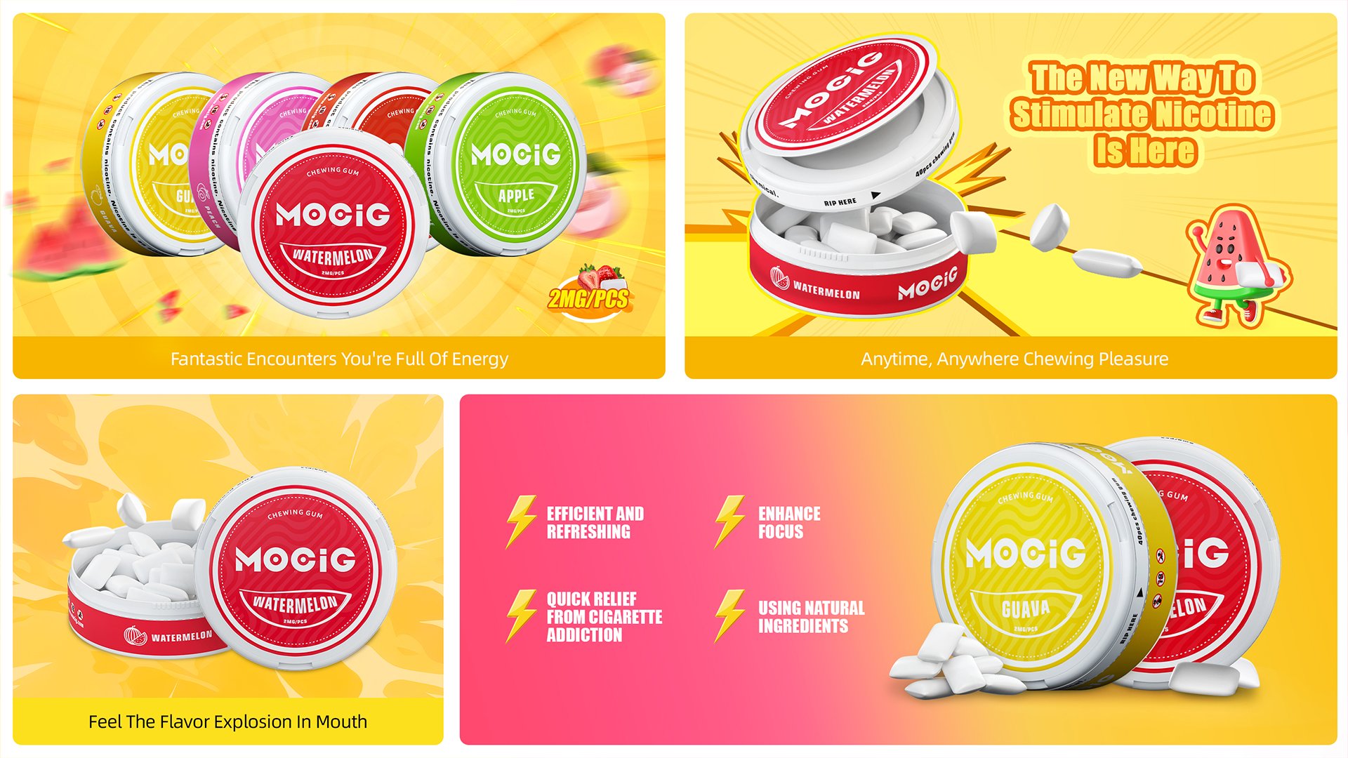 Mocig Nicotine Chewing Gum