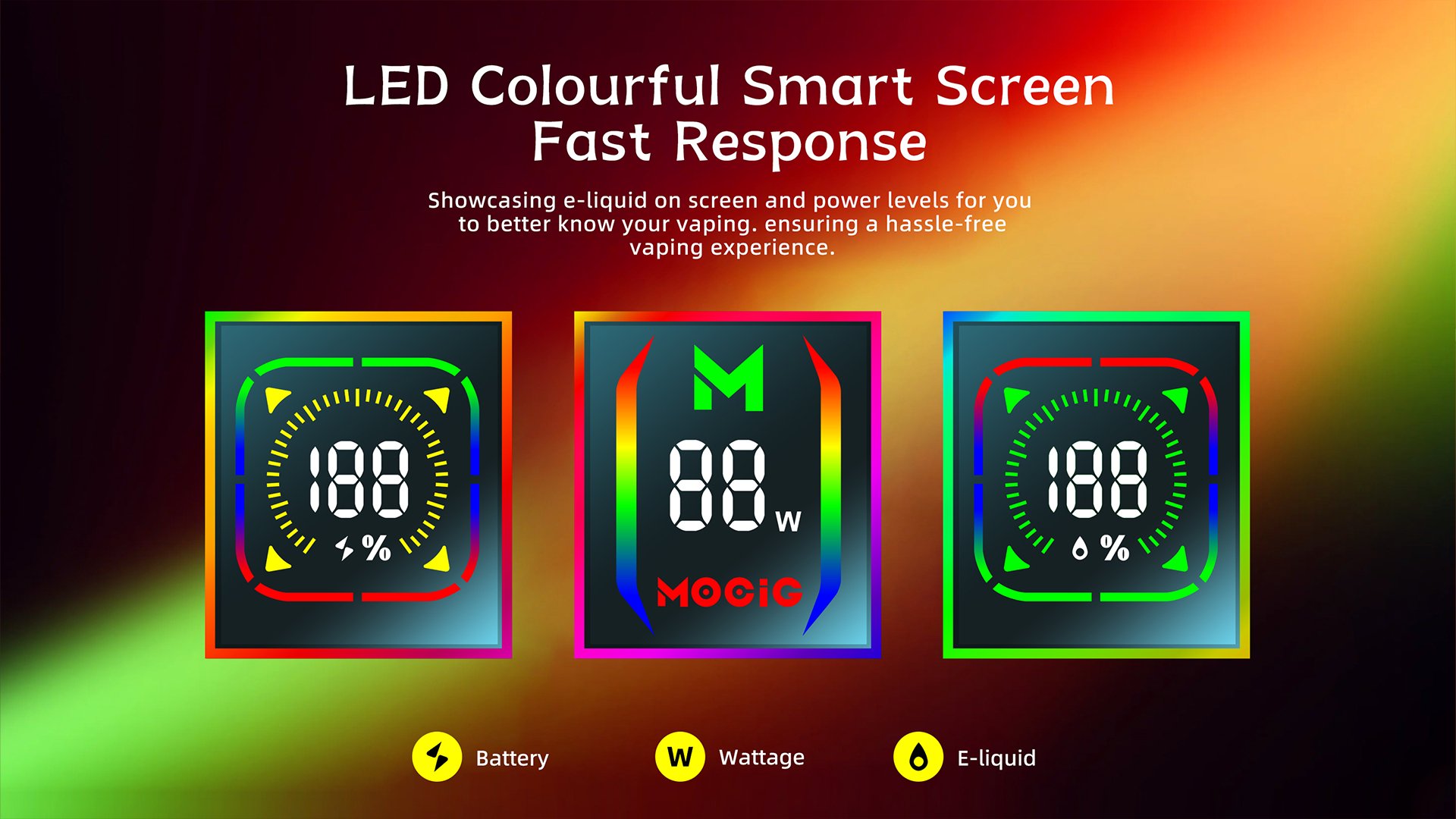 Mocig Disposable Vape MATE 35000 Big Smart LED Screen 35K Puffs E-liqiud Capacity Nicotine 0% 2% 5% Electronic cigarette