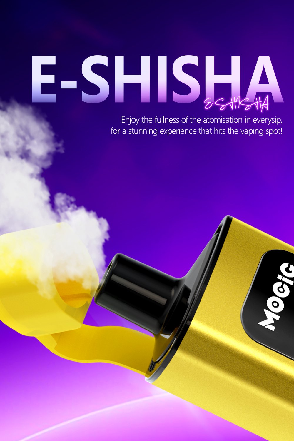 Mocig Disposable Vape PEAK DTL E-SHISHA Big Smart LED Screen 40K Puffs E-liqiud Capacity Nicotine 0% 2% 5% Electronic cigarette