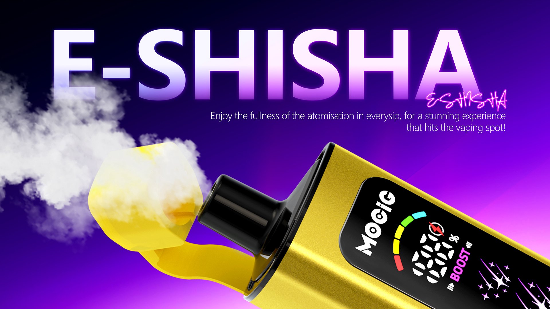 Mocig Disposable Vape PEAK DTL E-SHISHA Big Smart LED Screen 40K Puffs E-liqiud Capacity Nicotine 0% 2% 5% Electronic cigarette