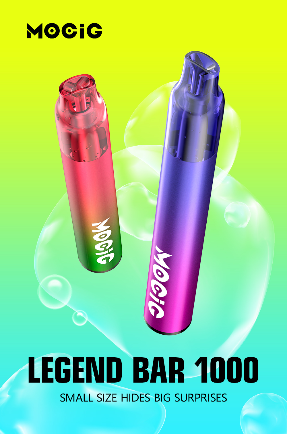 Mocig Disposable Vape Legend Bar Visualized Tank 3ml 10K Puffs E-liqiud Capacity Nicotine 0% 2% 5% Electronic cigarette
