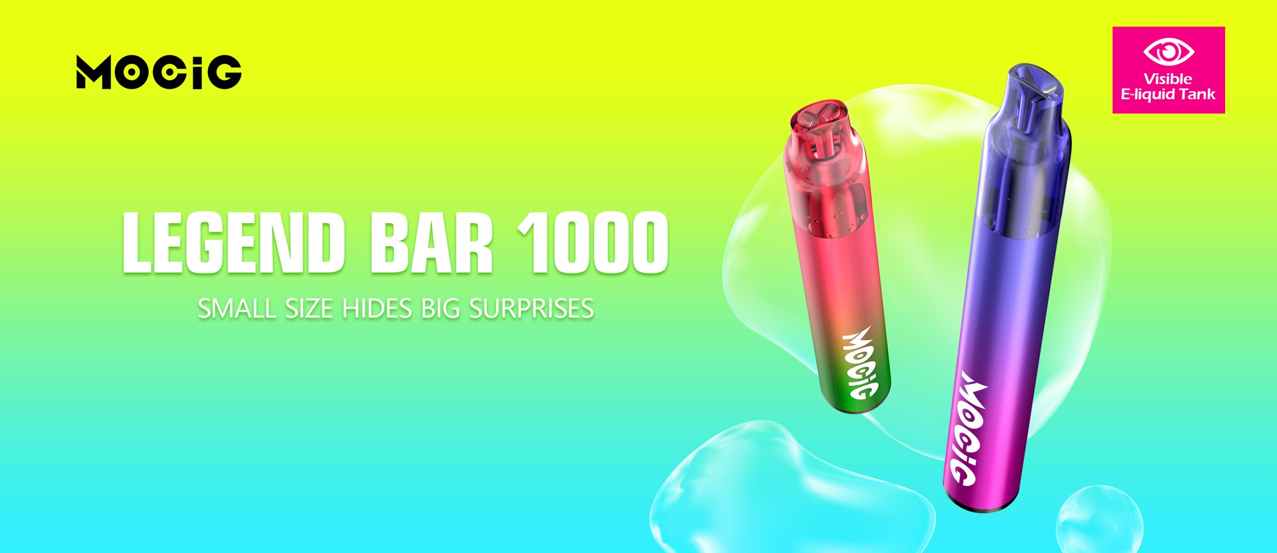 Mocig Disposable Vape Legend Bar Visualized Tank 3ml 10K Puffs E-liqiud Capacity Nicotine 0% 2% 5% Electronic cigarette