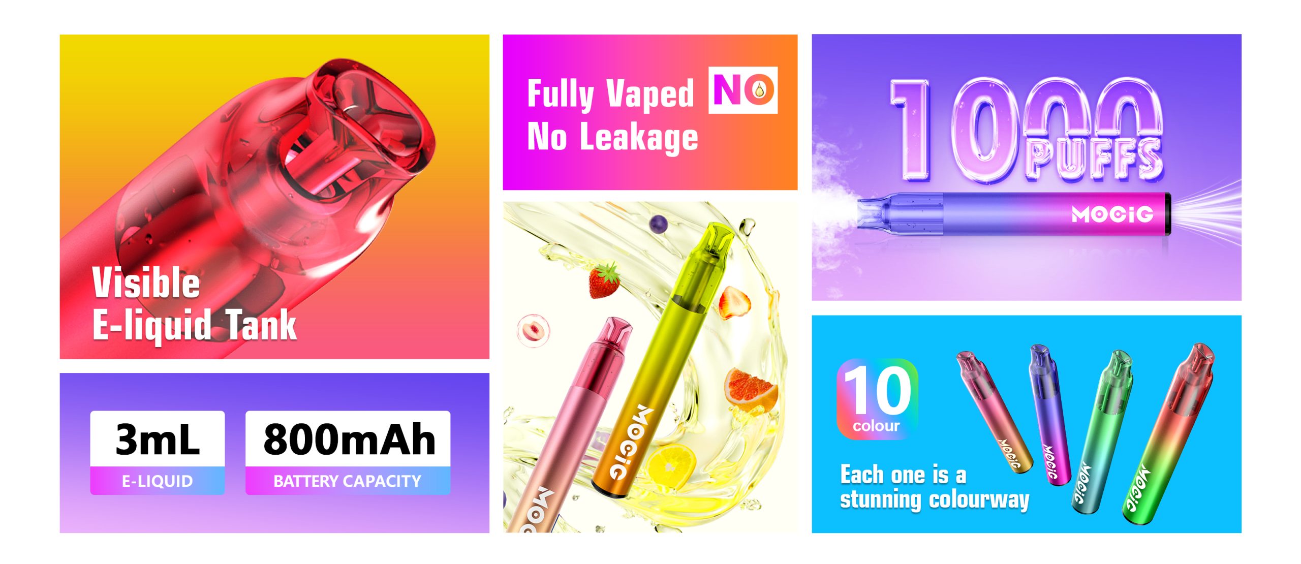 Mocig Disposable Vape Legend Bar Visualized Tank 3ml 10K Puffs E-liqiud Capacity Nicotine 0% 2% 5% Electronic cigarette