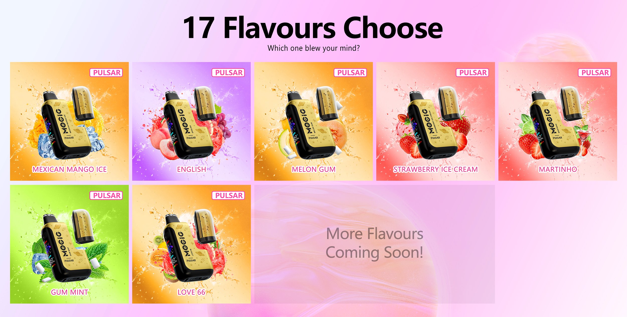 Mocig Disposable Vape Pulsar three Mesh Coil Visualized Tank Smart Screen 55K Puffs E-liqiud Capacity Nicotine 0% 2% 5% Electronic cigarette