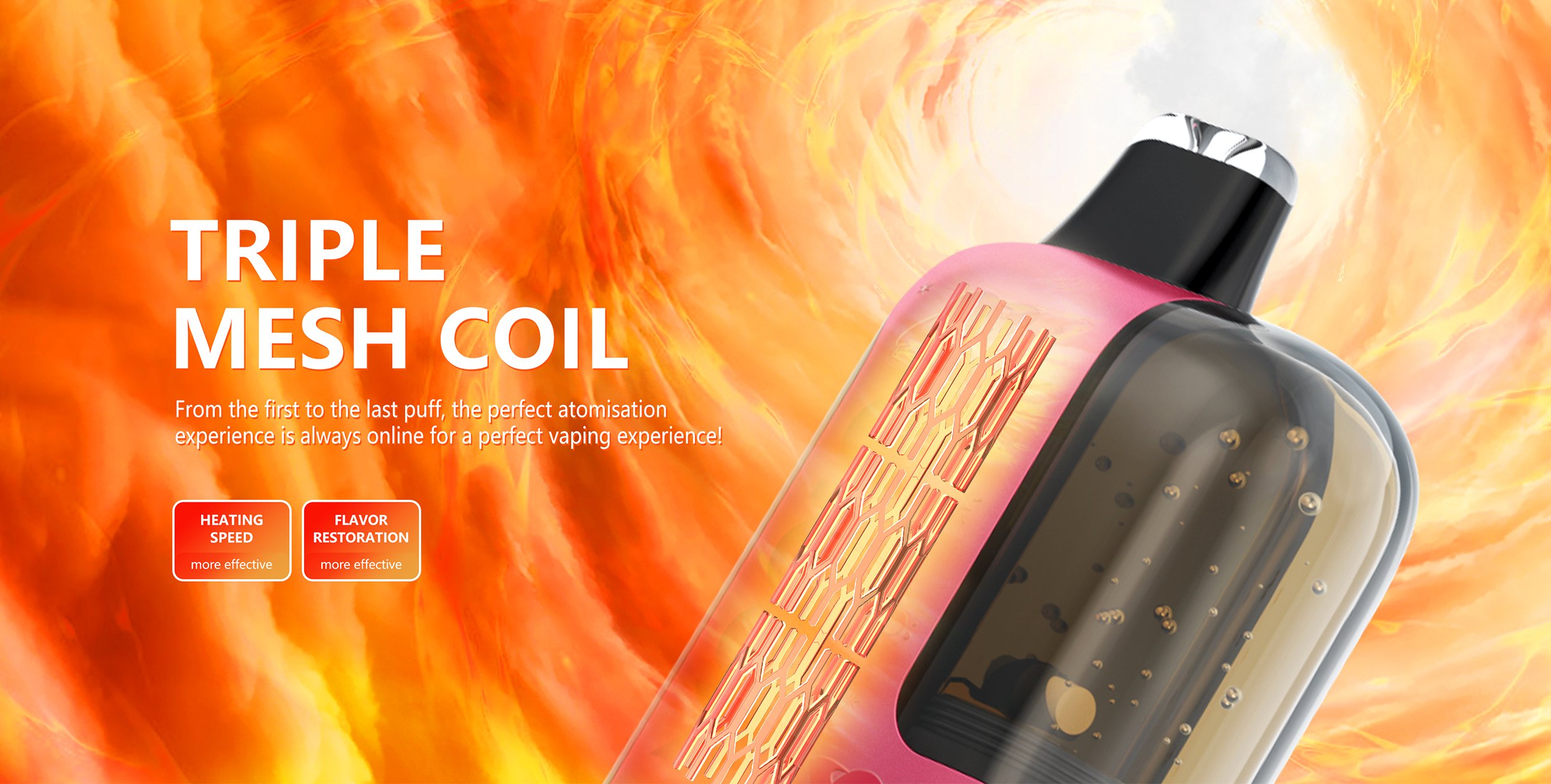 Mocig Disposable Vape Pulsar three Mesh Coil Visualized Tank Smart Screen 55K Puffs E-liqiud Capacity Nicotine 0% 2% 5% Electronic cigarette