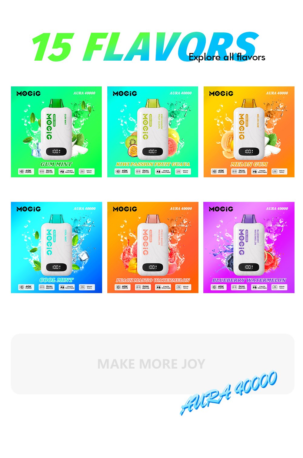 MOCIG vape disposable vape Aura 40K,electronic cigarette,e-cigarette,Mogic,Vozol,elfbar,oxbar,lostmary