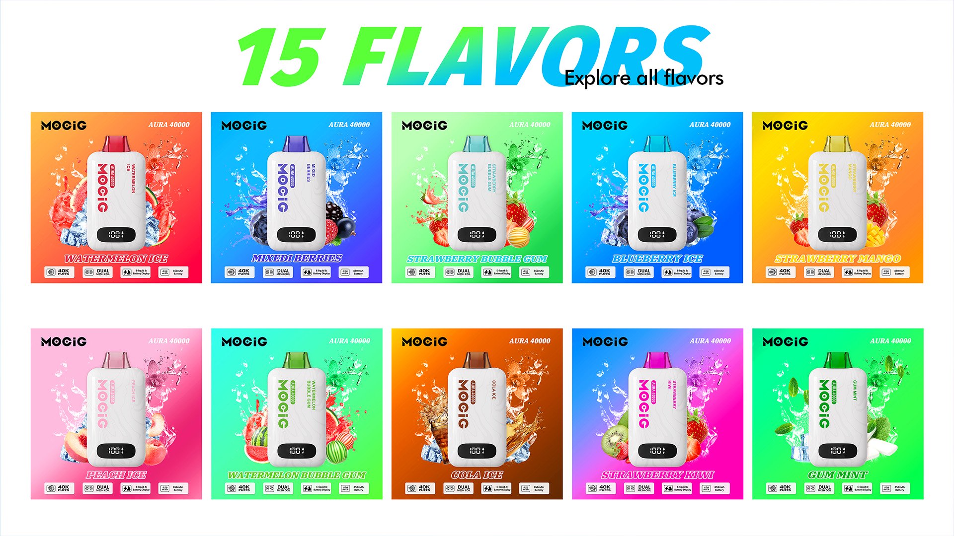 MOCIG vape disposable vape Aura 40K,electronic cigarette,e-cigarette,Mogic,Vozol,elfbar,oxbar,lostmary