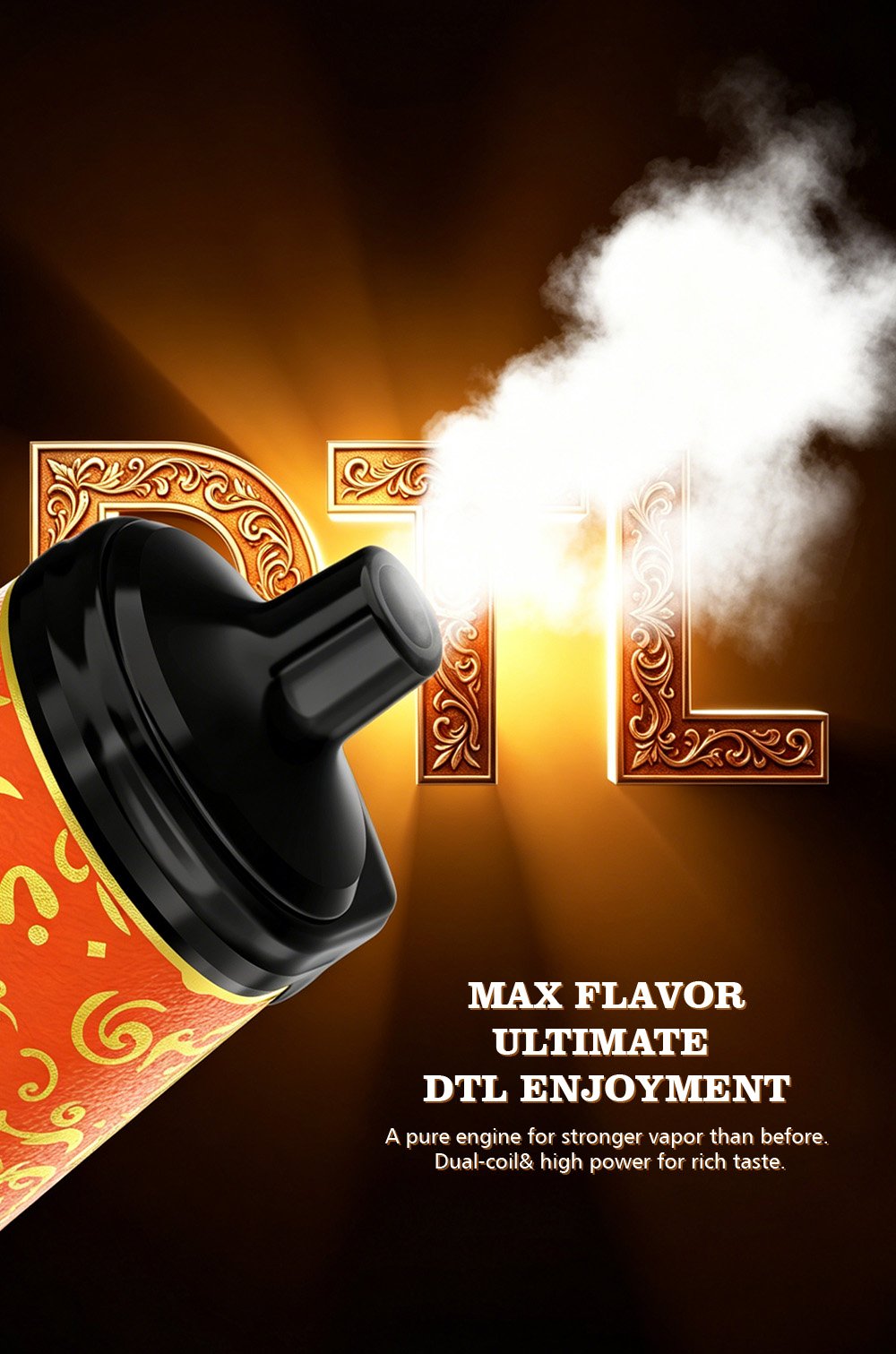 Mocig Disposable Vape LUXE SHISHA DTL E-SHISHA Big Smart LED Screen 70K Puffs E-liqiud Capacity Nicotine 0% 2% 5% Electronic cigarette