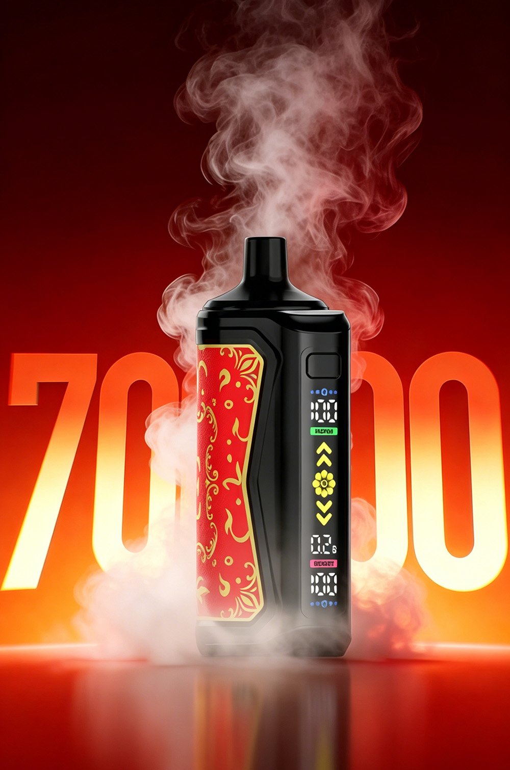 Mocig Disposable Vape LUXE SHISHA DTL E-SHISHA Big Smart LED Screen 70K Puffs E-liqiud Capacity Nicotine 0% 2% 5% Electronic cigarette