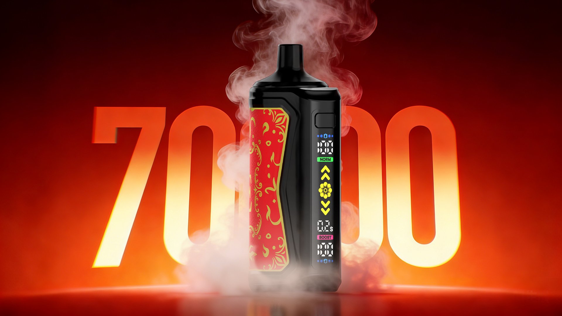 Mocig Disposable Vape LUXE SHISHA DTL E-SHISHA Big Smart LED Screen 70K Puffs E-liqiud Capacity Nicotine 0% 2% 5% Electronic cigarette