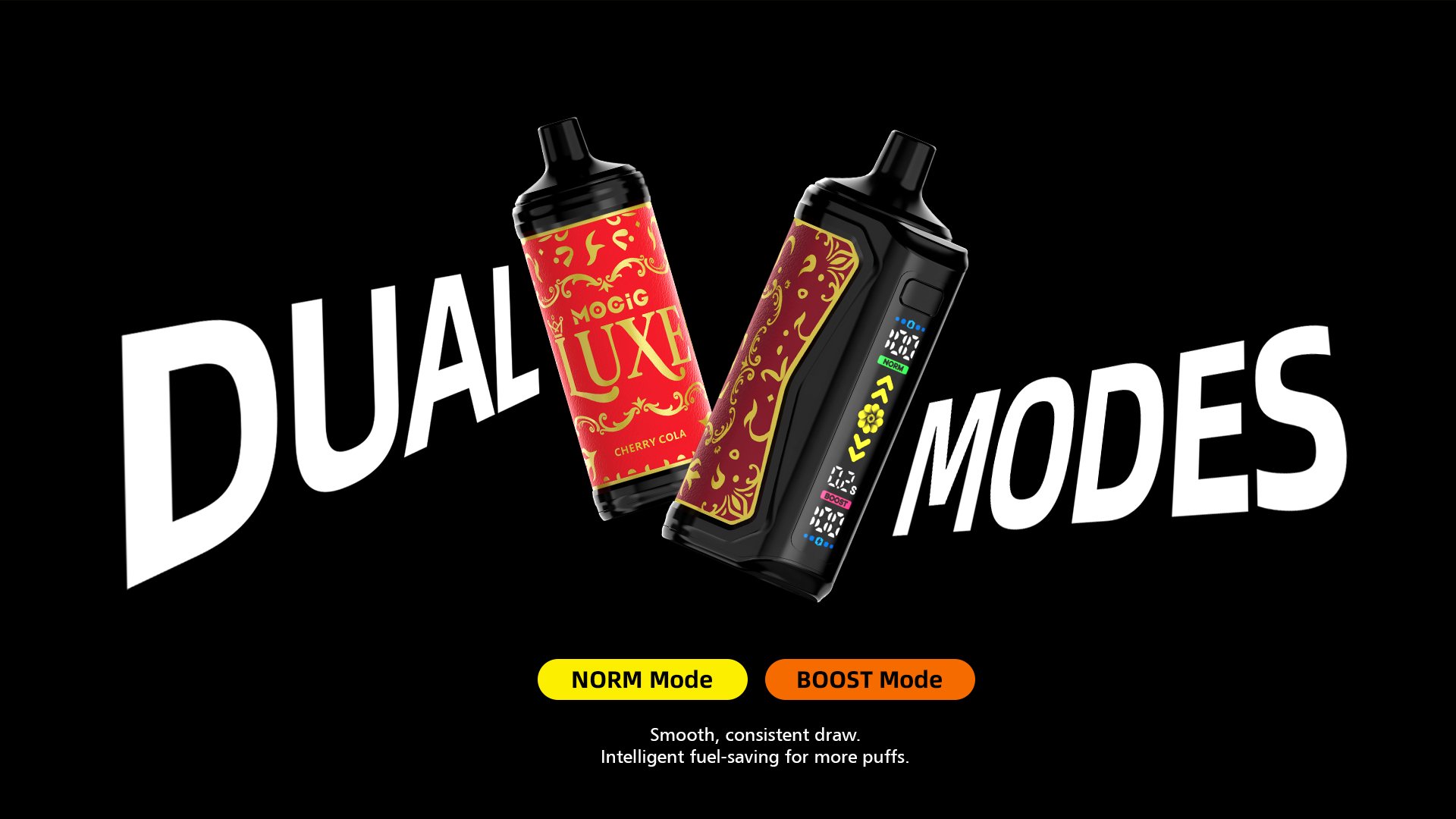 Mocig Disposable Vape LUXE SHISHA DTL E-SHISHA Big Smart LED Screen 70K Puffs E-liqiud Capacity Nicotine 0% 2% 5% Electronic cigarette