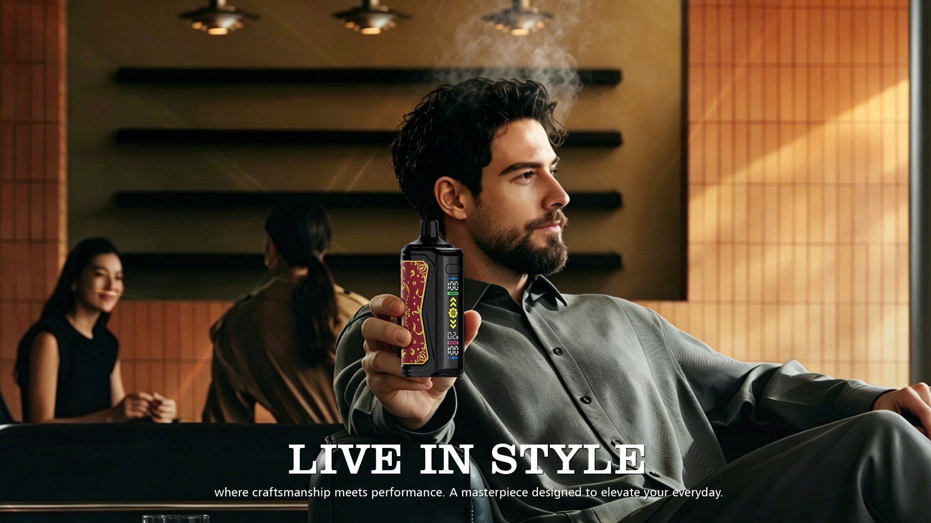 Mocig Disposable Vape LUXE SHISHA DTL E-SHISHA Big Smart LED Screen 70K Puffs E-liqiud Capacity Nicotine 0% 2% 5% Electronic cigarette