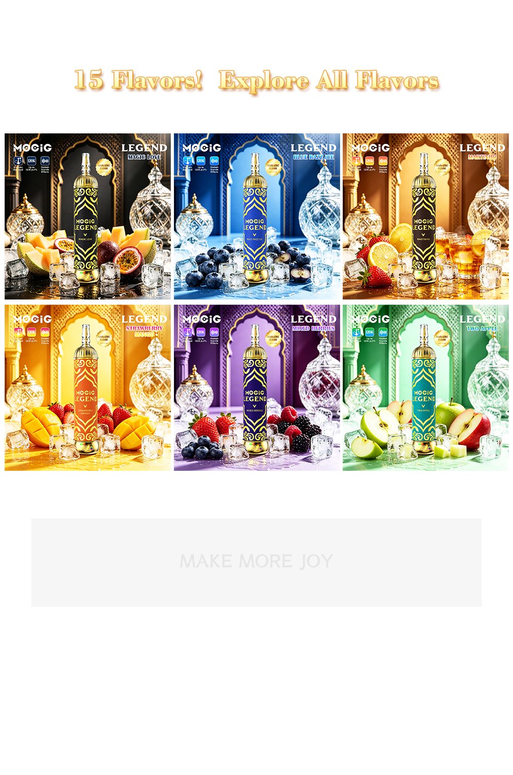 Mocig  Legend SHISHA DTL E-SHISHA Disposable Vape Big Cloud Smart LED Screen 120K Puffs E-liqiud Capacity Nicotine 0% 2% 5% Electronic cigarette